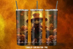 Pumpkin Halloween Tumbler Wrap Sublimation Desings Product Image 4
