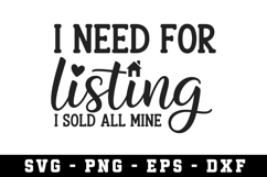 I need For Listing Svg |Real Estate SVG Cut files |Cricut Product Image 1