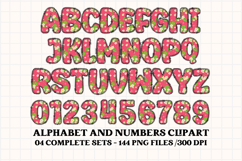 Shabby Chic letters doodle, shabby chic png alphabet clipart Product Image 2