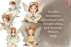 Whimsical Floral Fairy Girls Clipart Bundle Product Image 8