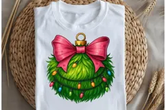 Green Christmas ball decoration png design for T-shirts Product Image 5