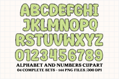 Easter Day Alphabet png clipart, easter day letters doodle Product Image 2