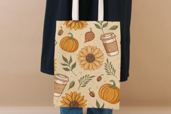 Vintage Sunflower Cafe Autumn Seamless Pattern Product Image 8