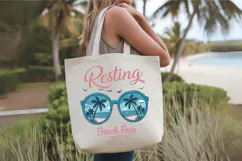 Resting beach face PNG, Summer PNG Sublimation Design Product Image 8