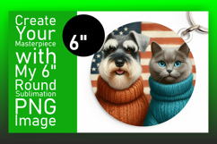 Vibrant Round Design Car Coaster PNG , Dog and cat Product Image 1