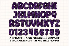 Halloween Alphabet png clipart, halloween letters doodle Product Image 2