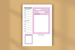 Cute Daily Journal Canva Template - Editable Planner &amp; Self- Product Image 5