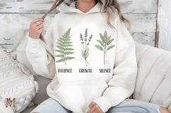 Patience Growth Silence PNG, Minimalist Plant Sublimation Product Image 1