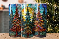 Christmas Stained Glass Trees Tumbler Design Product Image 1