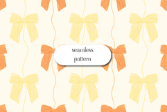 Pastel Ribbon Bow Seamless Pattern Cute Coquette Print Product Image 1