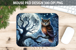 Watercolor Owl Mouse pad Sublimation - Animal PNG Design Product Image 1