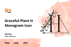 Graceful Plant Monogram Icon Product Image 1