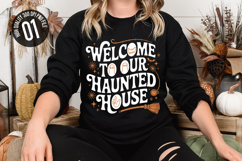 Welcome To Our Haunted House - Halloween t-shirt Design Product Image 1