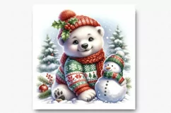 Polar bear JPG, Polar bear digital paper, Digital paper, JPG Product Image 2