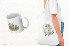 Watercolor Spring Squirrel PNG Product Image 4