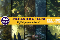 Enchanted Ostara Digital Paper Pack Bundle PNG Product Image 9