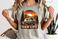 Van Life PNG, Retro Camper Van Mountain Sublimation Design Product Image 8