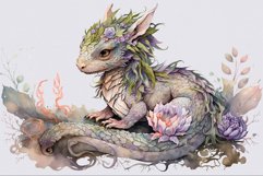 Fantasy dragons clipart, Dragons clipart, Floral Dragon Product Image 8