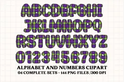Halloween Alphabet png clipart, halloween letters doodle Product Image 2