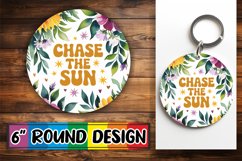 Whimsical Circle Ornaments Design, Flower Quote Product Image 1