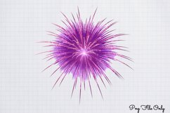 Happy New Year Fireworks Clipart PNG Product Image 1