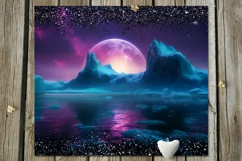 Northern Lights | winter Skinny Tumbler Sublimation designs Product Image 8