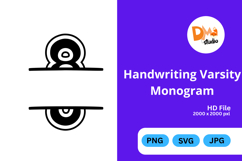 Handwriting Varsity Monogram Product Image 1