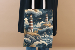 Seaside Lighthouse Digital Paper Pack, Seamless Watercolor Product Image 8