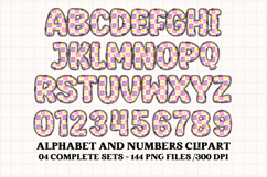 Baby Girl Alphabet, baby girl letters doodle, baby clipart Product Image 2