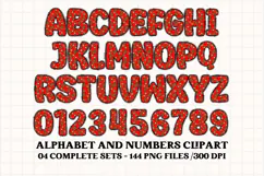 Christmas Alphabet png clipart, christmas letters doodle Product Image 2