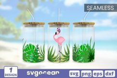 Can Glass Wrap SVG Bundle | Summer | Flamingo Product Image 4