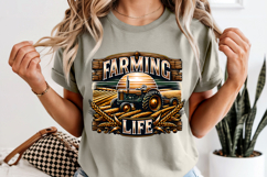 Farming Life PNG, Vintage Tractor &amp; Wheat Sublimation Design Product Image 8