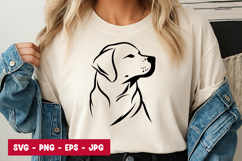 Dog Face Side View T-Shirt Design Product Image 1