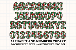 Christmas Alphabet png clipart, christmas letters doodle Product Image 2