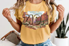Zion National Park PNG, Vintage Utah Canyon Sublimation Product Image 8