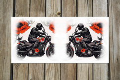 Motorcycle &amp; flowers | bike mug sublimation design PL2 Product Image 4