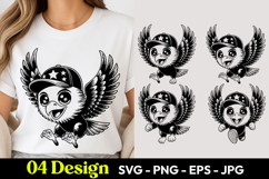 Patriotic Owl SVG PNG Product Image 1