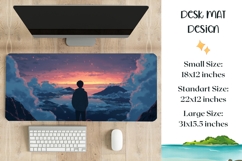 Sunset Sky Mouse Pad Large, Nature Desk Mat Design Product Image 1
