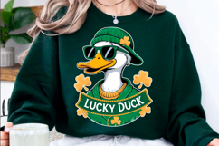 Lucky Duck St Patrick's Day Clover PNG Product Image 1