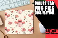 Elegant Mouse Pad with Watercolor Flower PNG Product Image 1