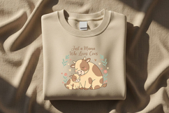 Just A Mama Who Loves Cows Png, Cow Mom Png, Farm Mama Png Product Image 4