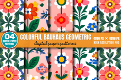 Colorful Bauhaus Geometric Digital Paper Background Bundle P Product Image 9