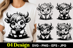 Adorable Cow Face SVG PNG Product Image 1