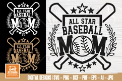 All Star Baseball Mom Svg, Baseball Mom Png, Sport Mom Shirt Product Image 2