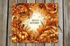 Hello Autumn, Fall | 8 Skinny Tumbler Sublimation designs Product Image 8
