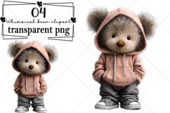 Whimsical Teddy Bear Clipart Watercolor PNG Product Image 1