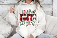 Faith Embroidery PNG, Floral Christian Sublimation Product Image 7