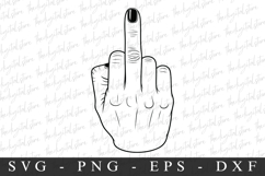 Middle Finger| SVG Cut files | Cricut Product Image 1