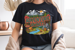 Adventure Awaits PNG, Vintage Mountain Camping Sublimation Product Image 8