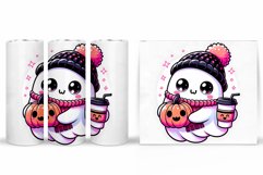 Cute Ghost Tumbler Sublimation. Ghost Halloween Tumbler Product Image 2